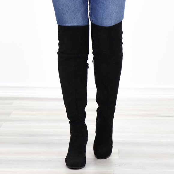 *Restock Thigh High Heeled Boots With Lace Up Back - Picture 16 of 16